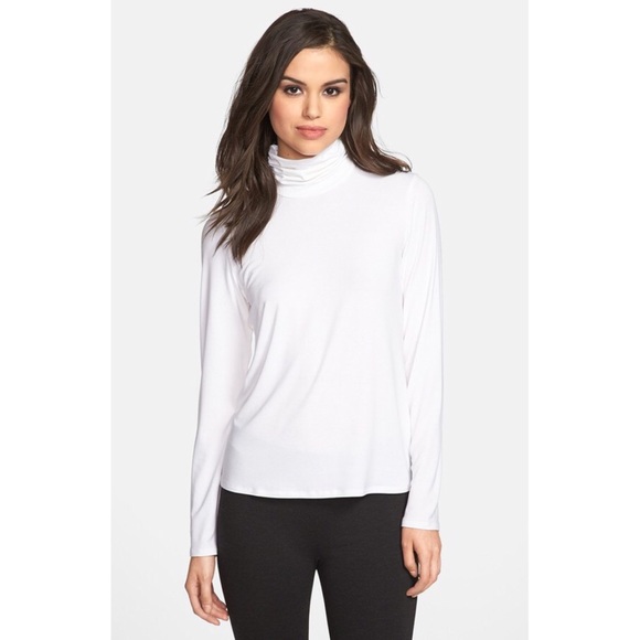 Eileen Fisher Tops - Eileen Fisher scrunch neck long sleeve top M